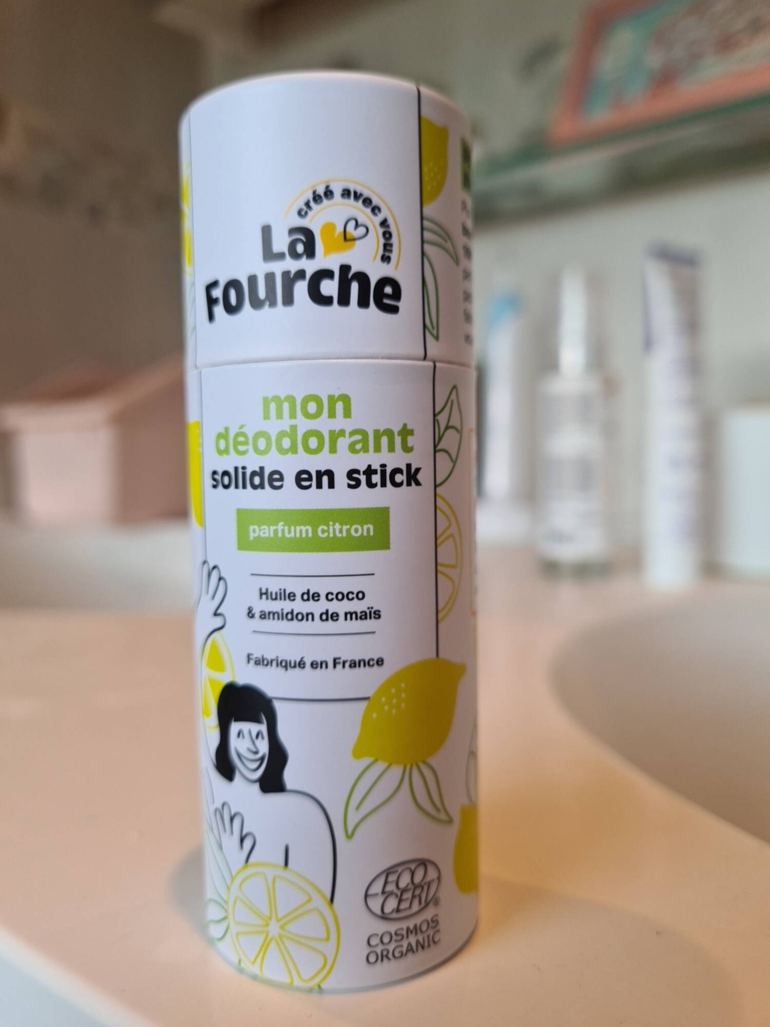 LA FOURCHE - Mon déodorant solide en stick parfum citron