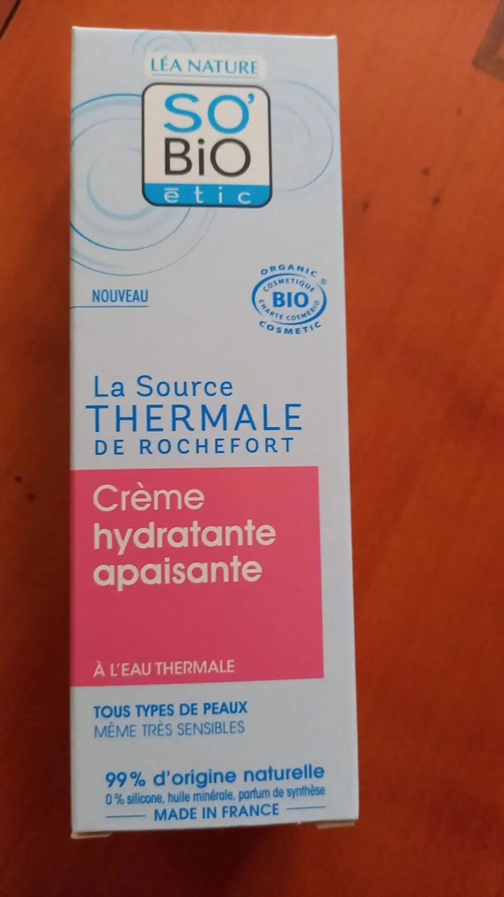 SO'BIO ÉTIC - La source thermale de Rochefort - Crème hydratante apaisante