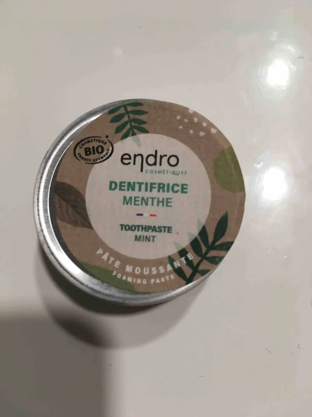 ENDRO - Pâte moussante - Dentifrice menthe