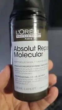 L'ORÉAL PROFESSIONNEL - Absolut repair molecular - Masque professionnel sans rinçage