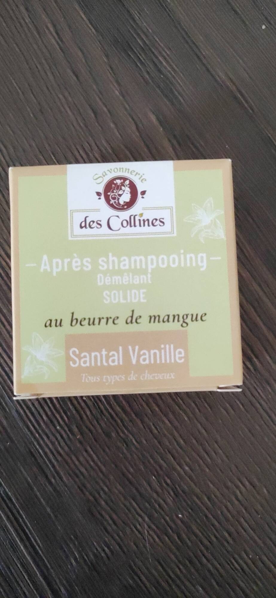 SAVONNERIE DES COLLINES - Après-shampooing démêlant solide au beurre de mangue