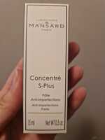 MANSARD - Concentré S-plus - Pâte anti-imperfections