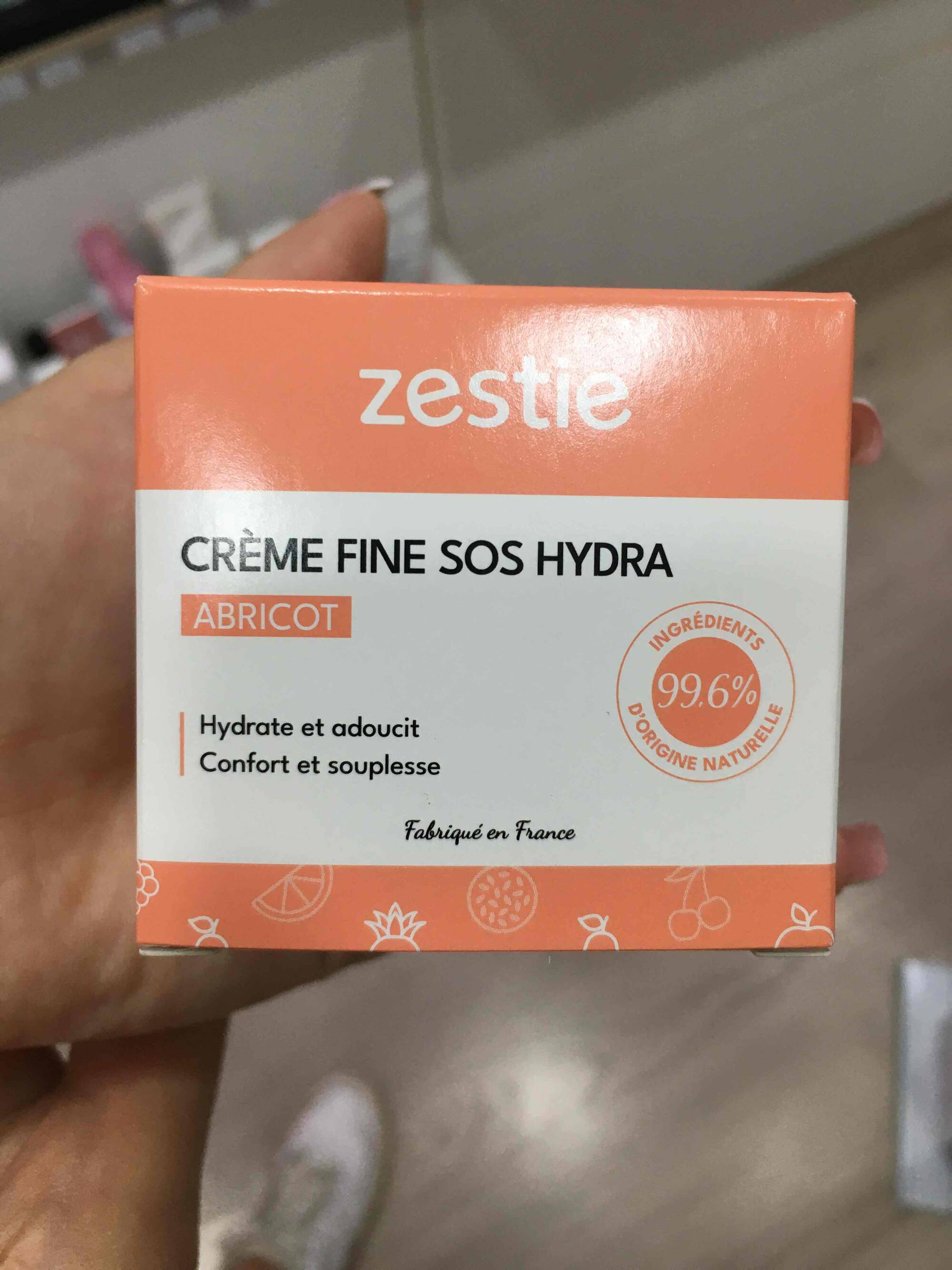 ZESTIE - Abricot - Creme fine SOS hydra