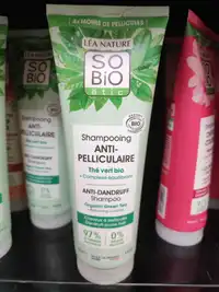 SO'BIO ÉTIC - Shampooing antipelliculaire thé vert bio