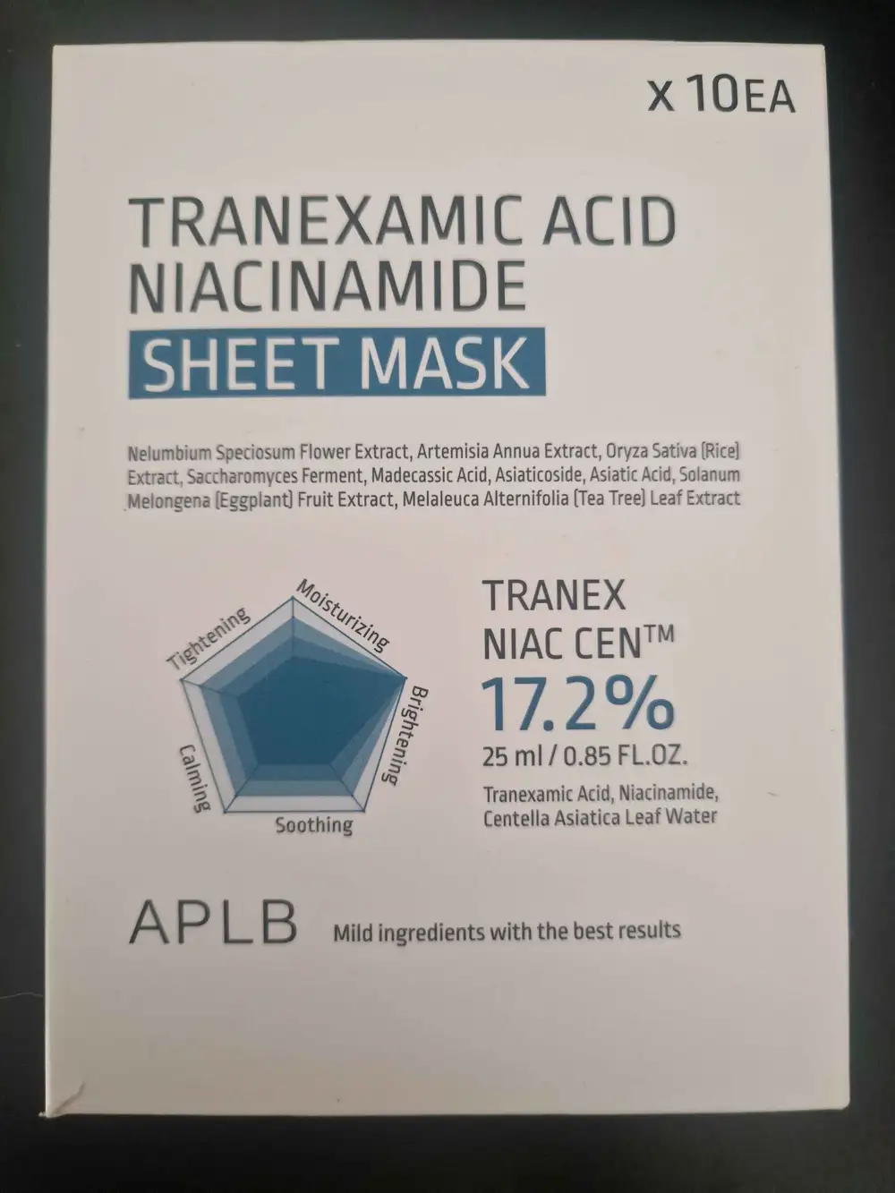 APLB - Tranexamic acid niacinamide - Sheet mask
