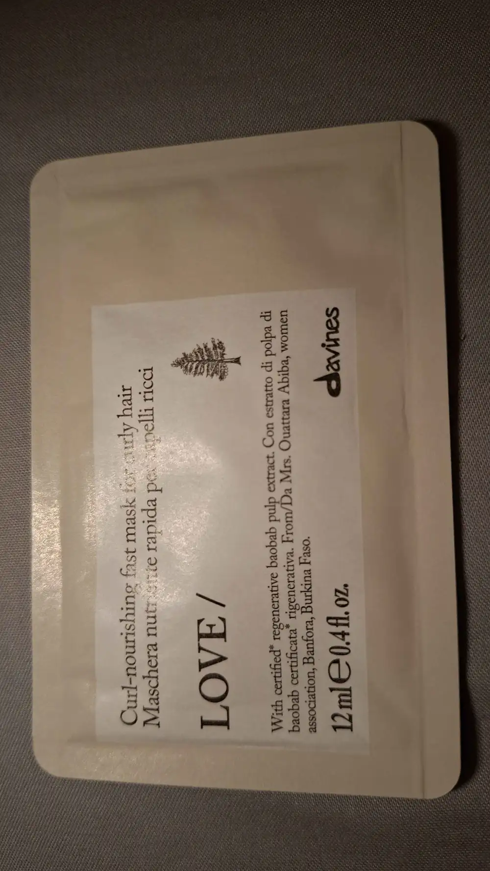 DAVINES - Love - Curl-nourishing fast mask for curly hair