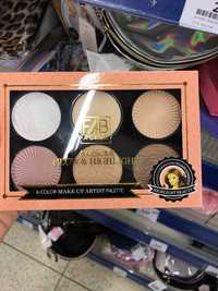 FAB FACTORY - Awesome glow & highlight - 6-Color make-up artist palette