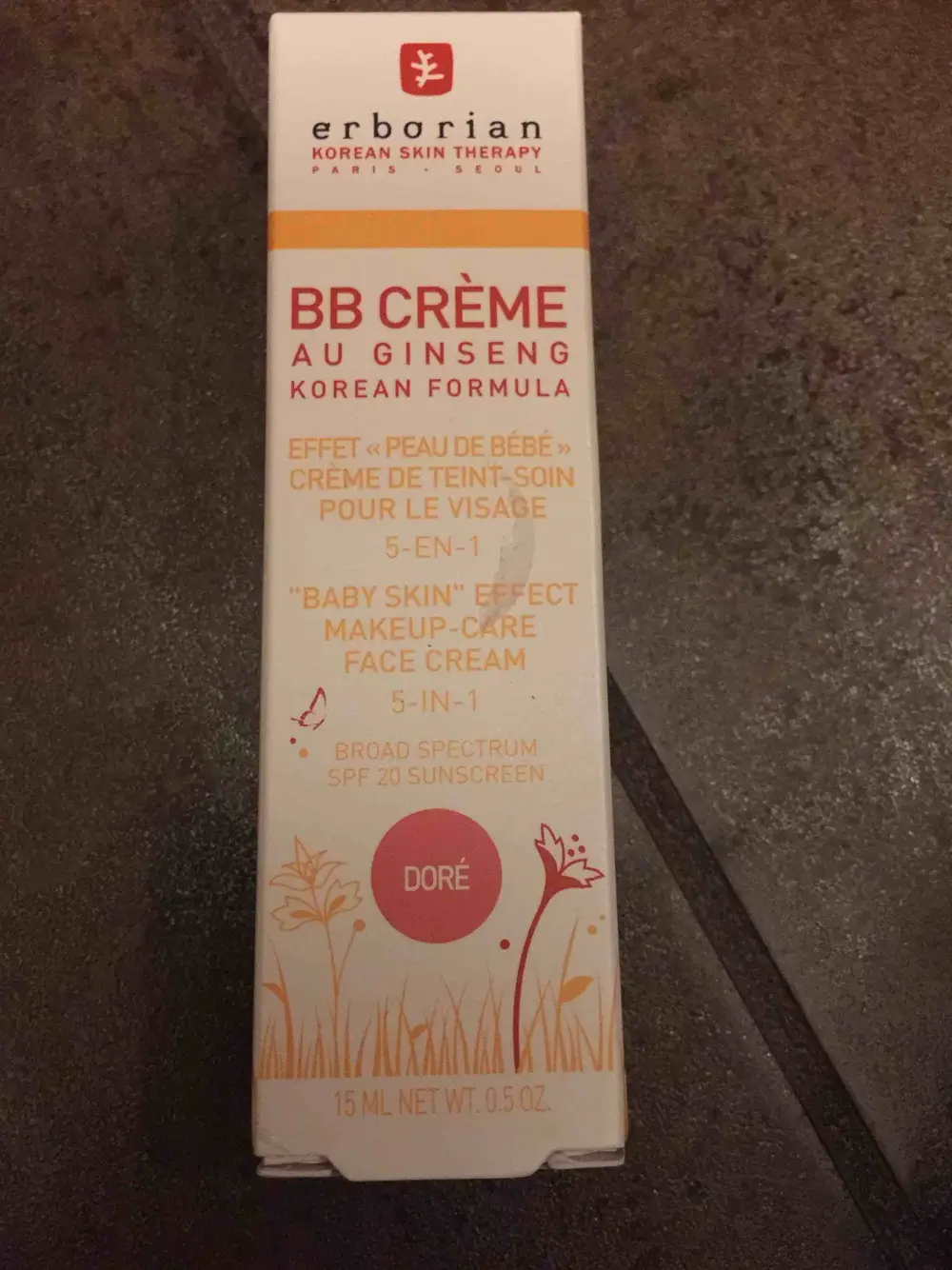 ERBORIAN - BB crème au ginseng korean formula doré