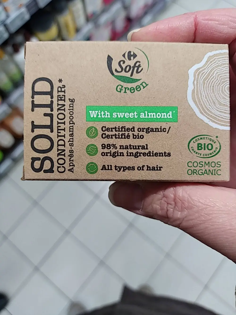 CARREFOUR SOFT - Green - Après-shampooing solide