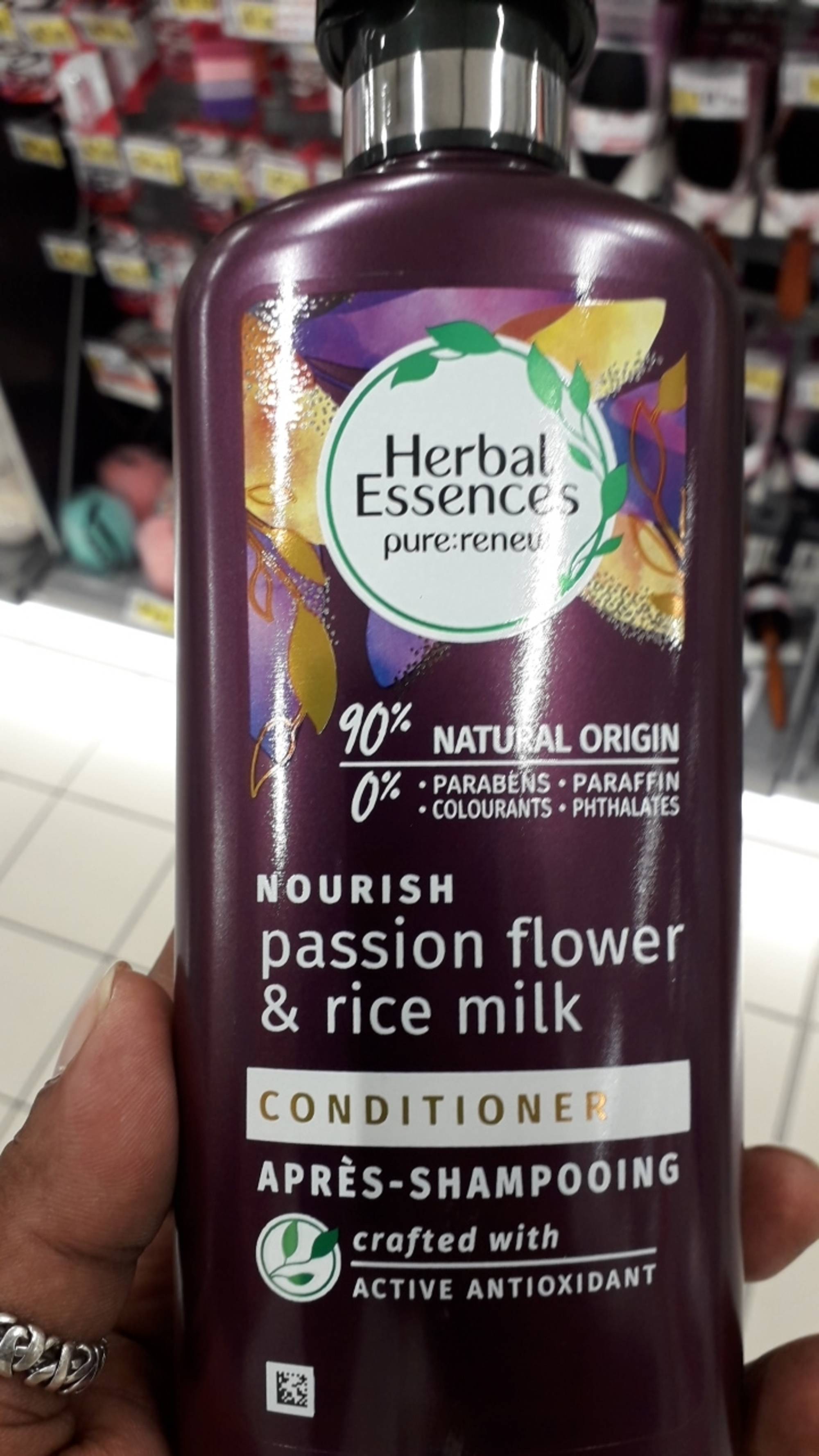 HERBAL ESSENCES - Nourish passion flower & rice milk - Après-shampooing