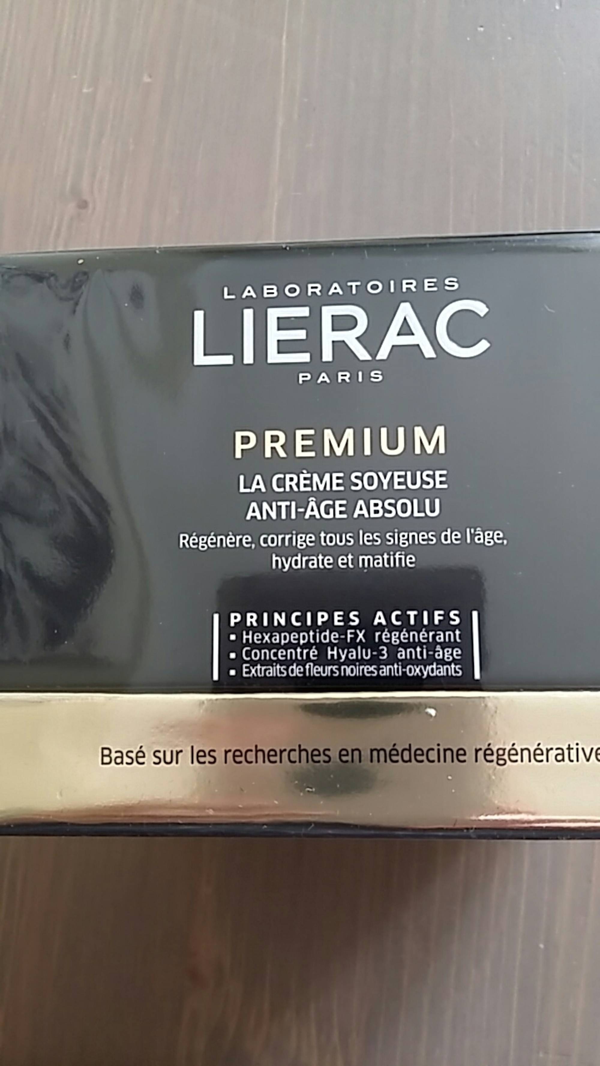 LIÉRAC - Premium - La crème soyeuse anti-âge absolu