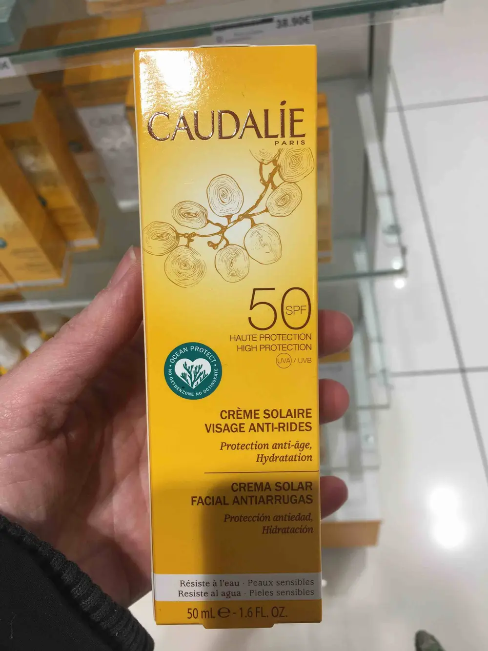 CAUDALIE - Crème solaire visage anti-rides SPF 50