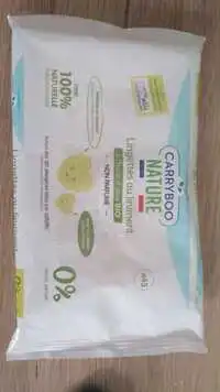 CARRYBOO - Nature - Lingettes au liniment à l'huile d'olive bio