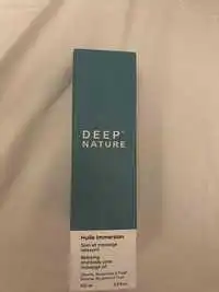 DEEP NATURE - Huile Immersion - Soin et massage relaxant