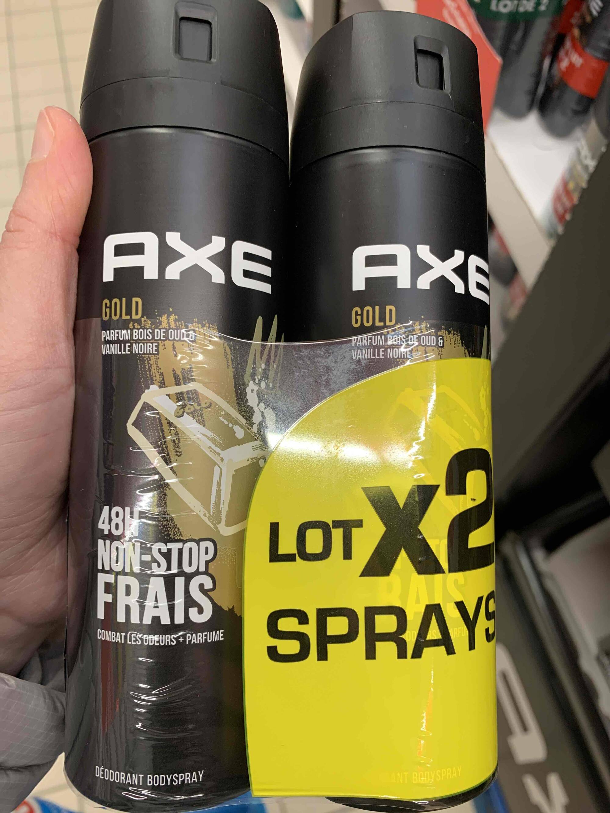 AXE - Gold - Parfum bois de oud et vanille noire - Déodorant