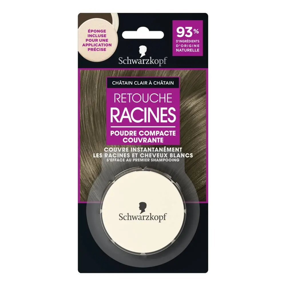 SCHWARZKOPF - RETOUCHE RACINES POUDRE COMPACTE COUVRANTE CHATAIN CLAIR