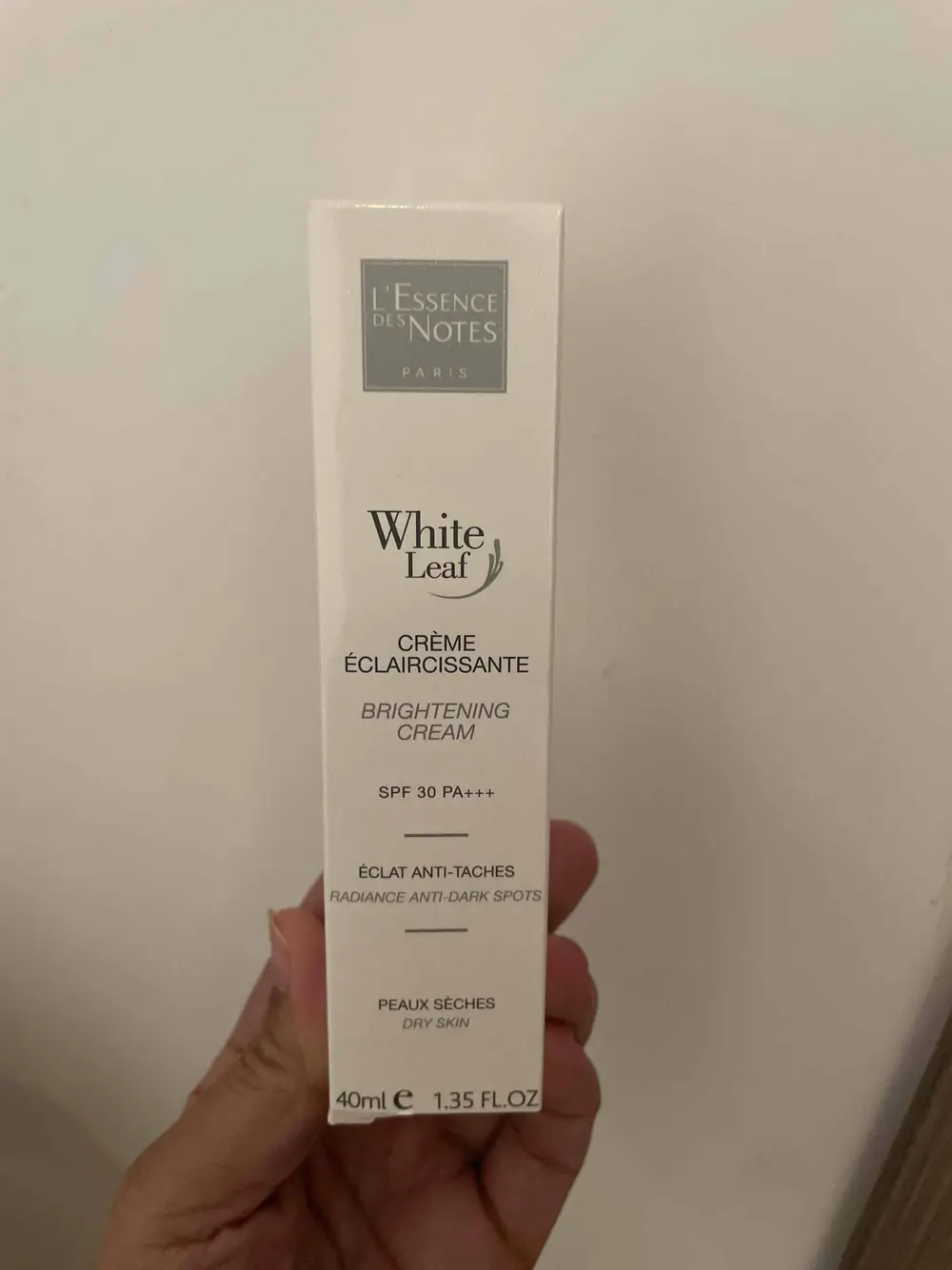 L'ESSENCE DES NOTES - White Leaf - Crème éclaircissante
