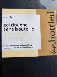 UN BOTTLED - Gel douche sans bouteille amande douce & avoine