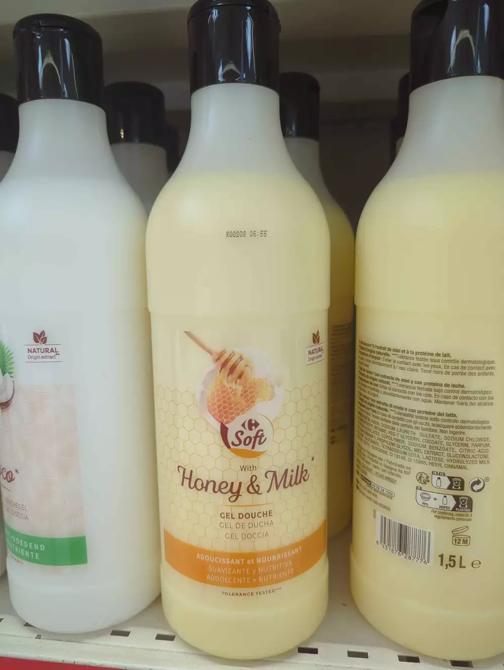 SOFT CARREFOUR - Honey & milk - Gel douche