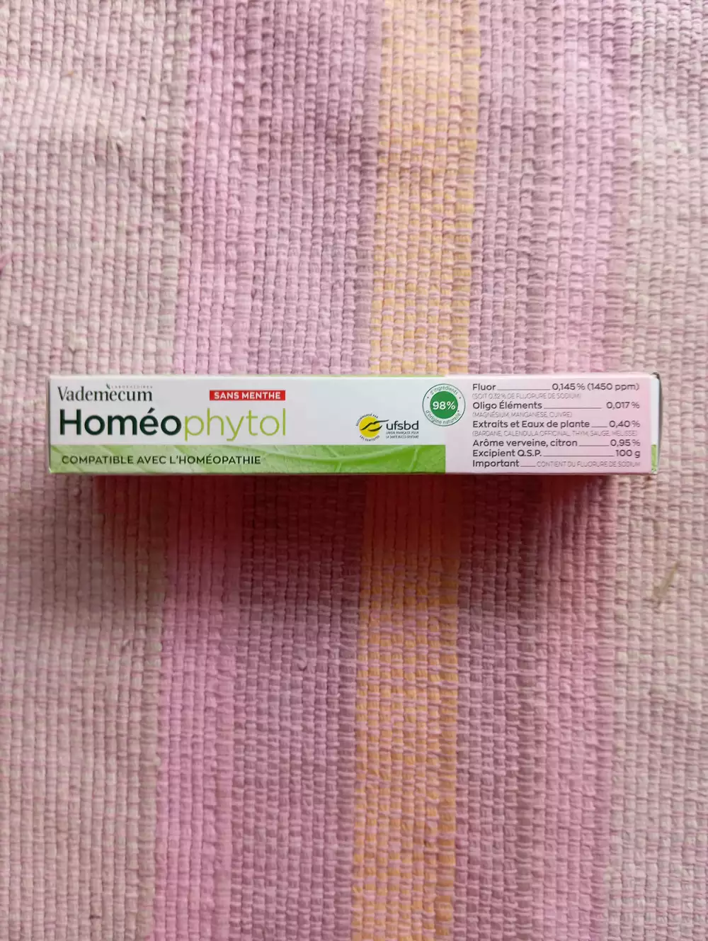 VADEMECUM - Homéophytol sans menthe - Dentifrice