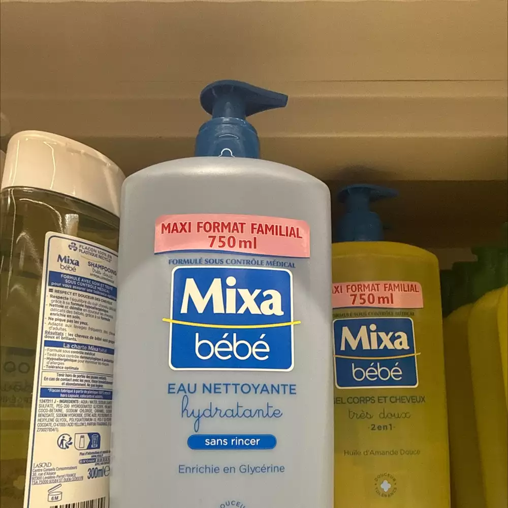 MIXA - Bébé - Eau nettoyante hydratante sans rincer