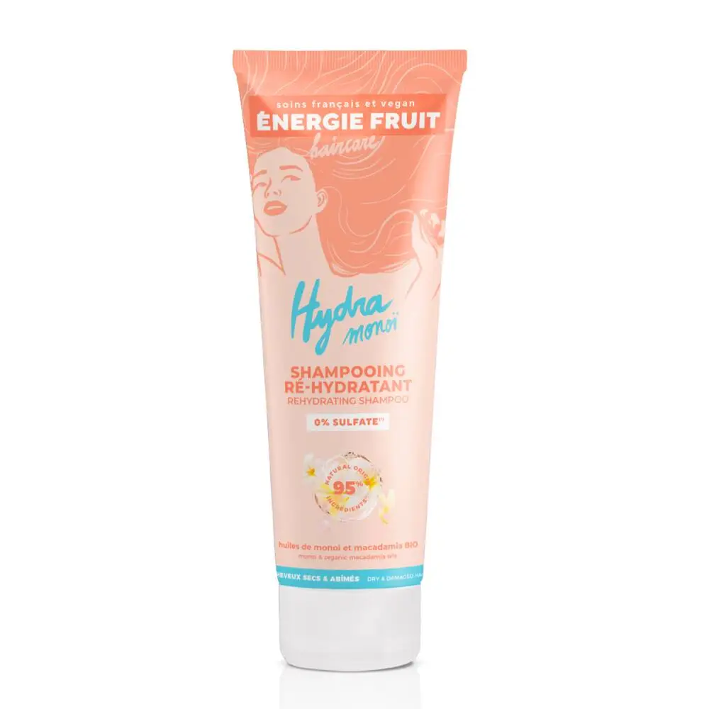 ENERGIE FRUIT - SHAMPOING SANS SULFATE - MONOÏ & MACADAMIA BIO - CHEVEUX SECS & ABÎMES