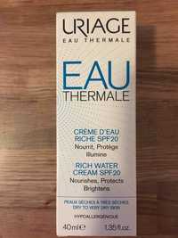 URIAGE - Eau thermale - Crème d'eau riche spf 20