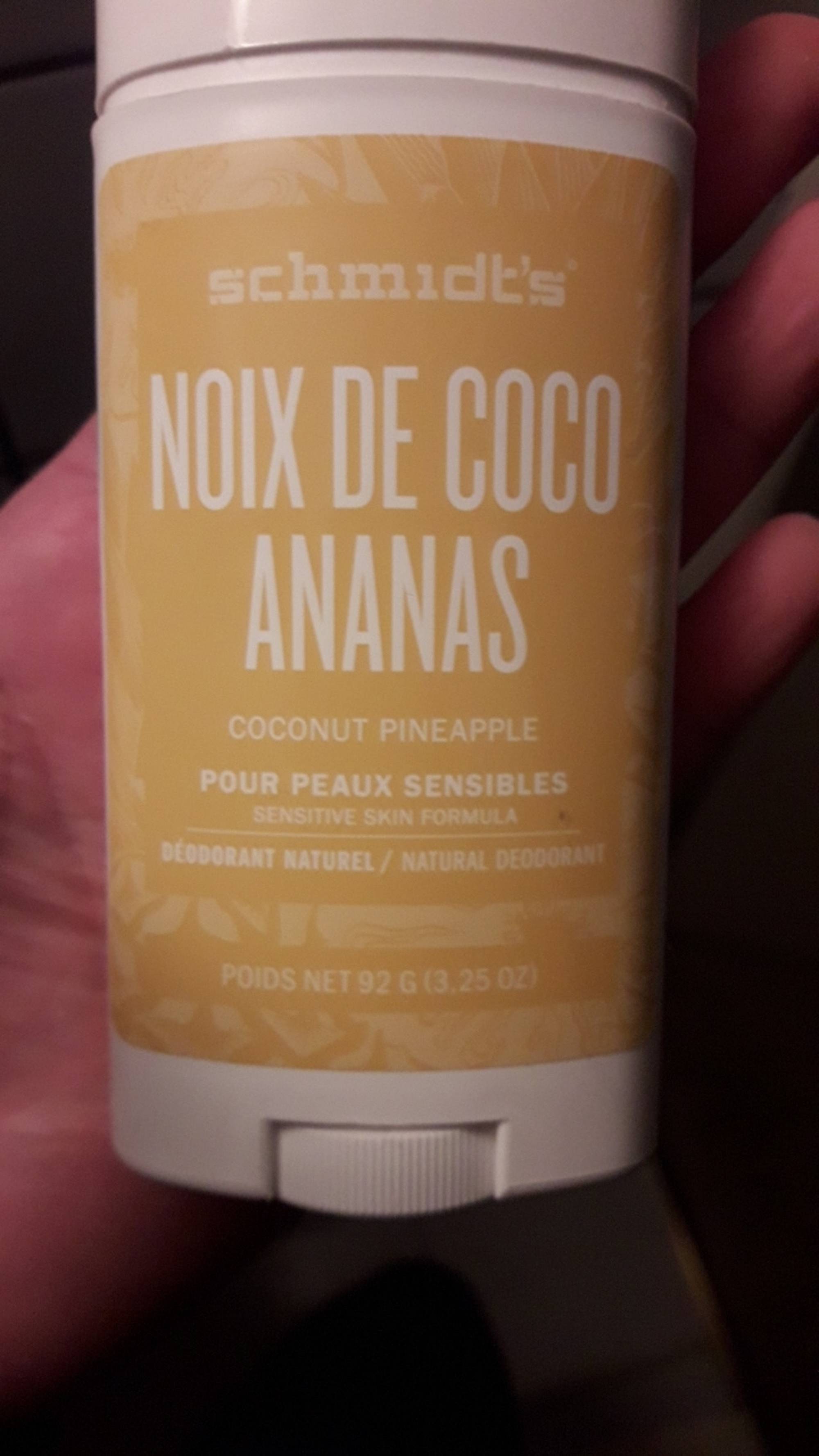 SCHMIDT'S - Noix de coco ananas - Déodorant naturel