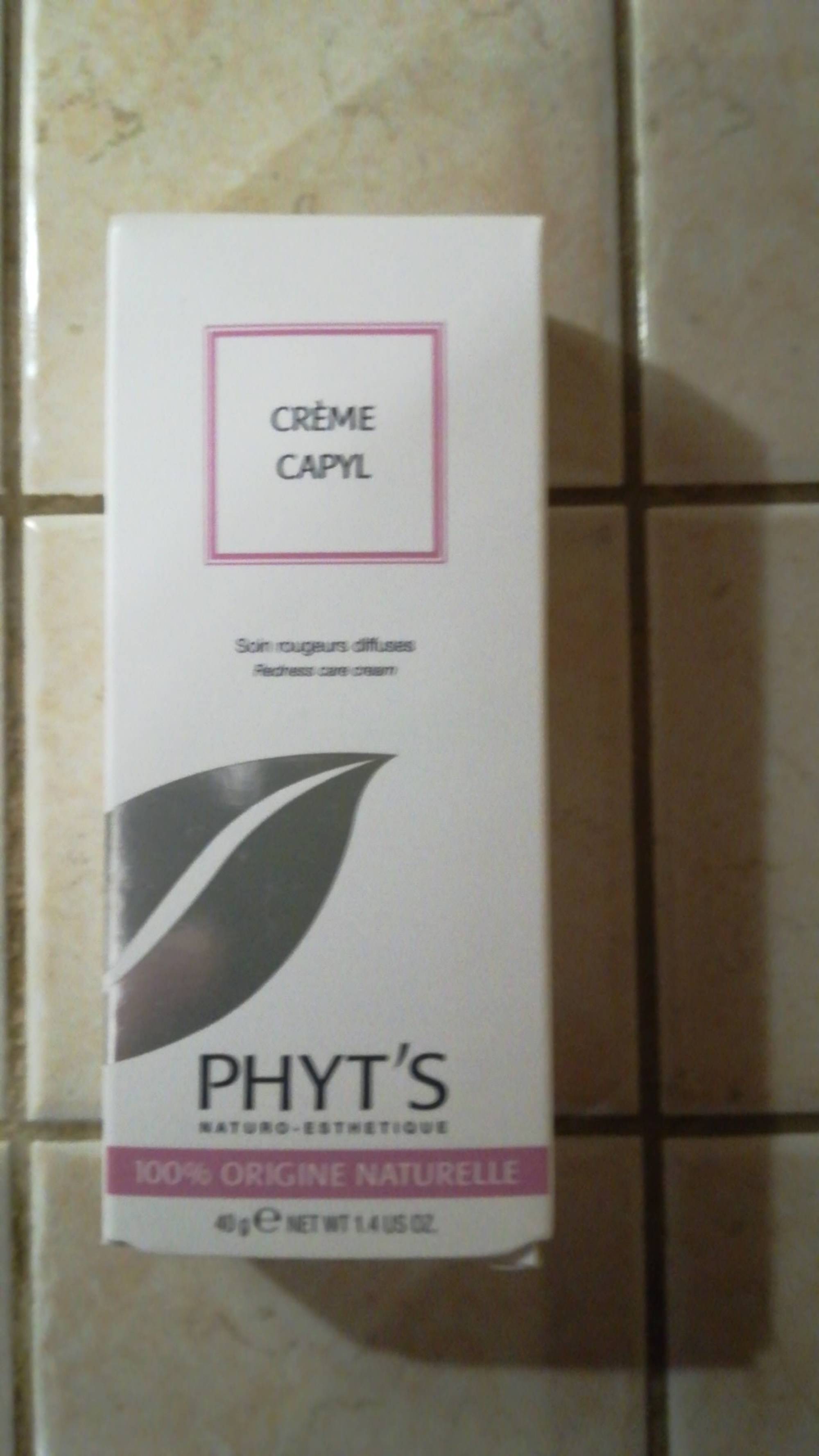 PHYT'S - Crème capyl - Soin rougeurs diffuses