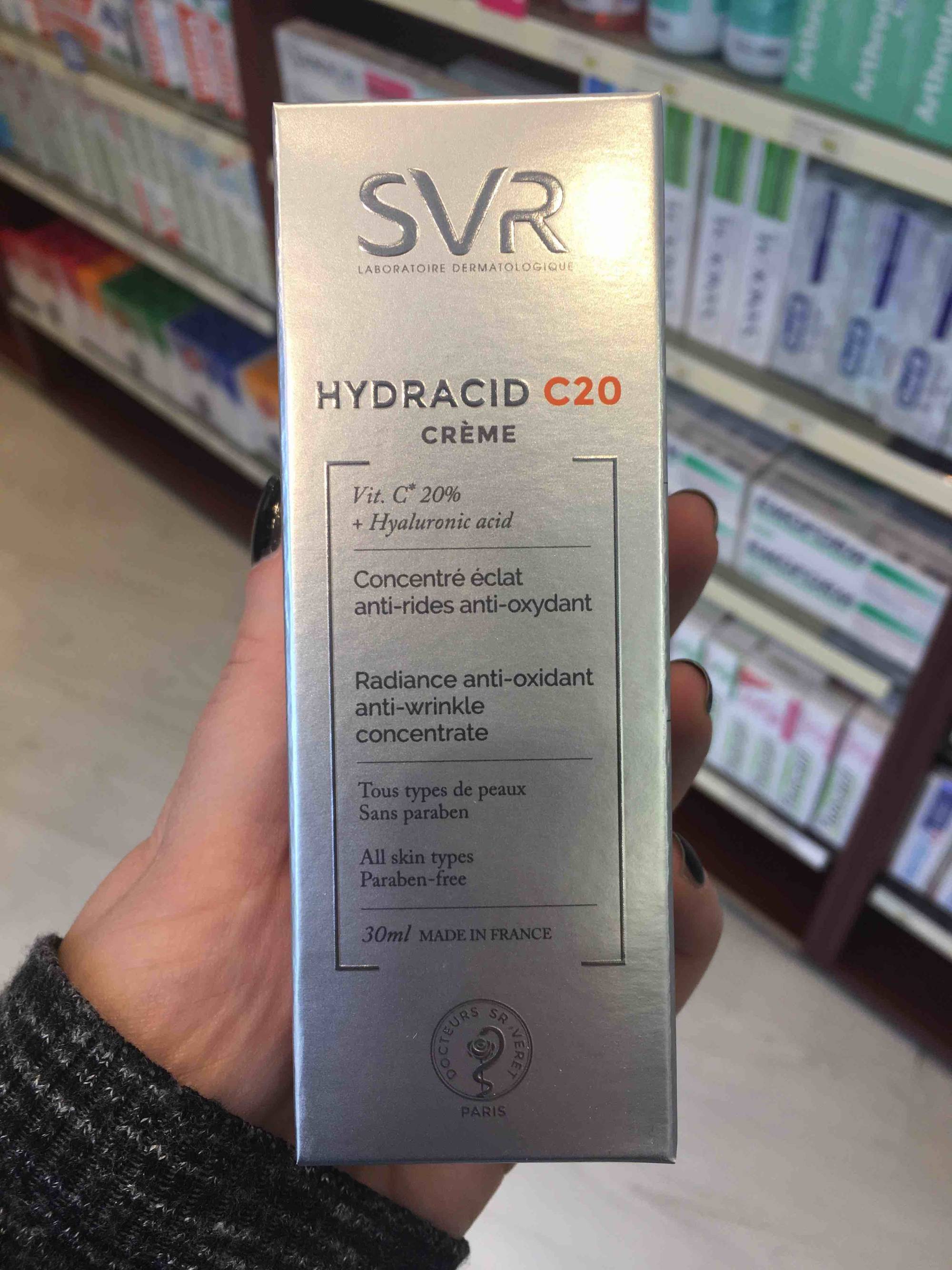 SVR - Hydracid  - C20 crème concentré éclat anti-rides anti-oxydant