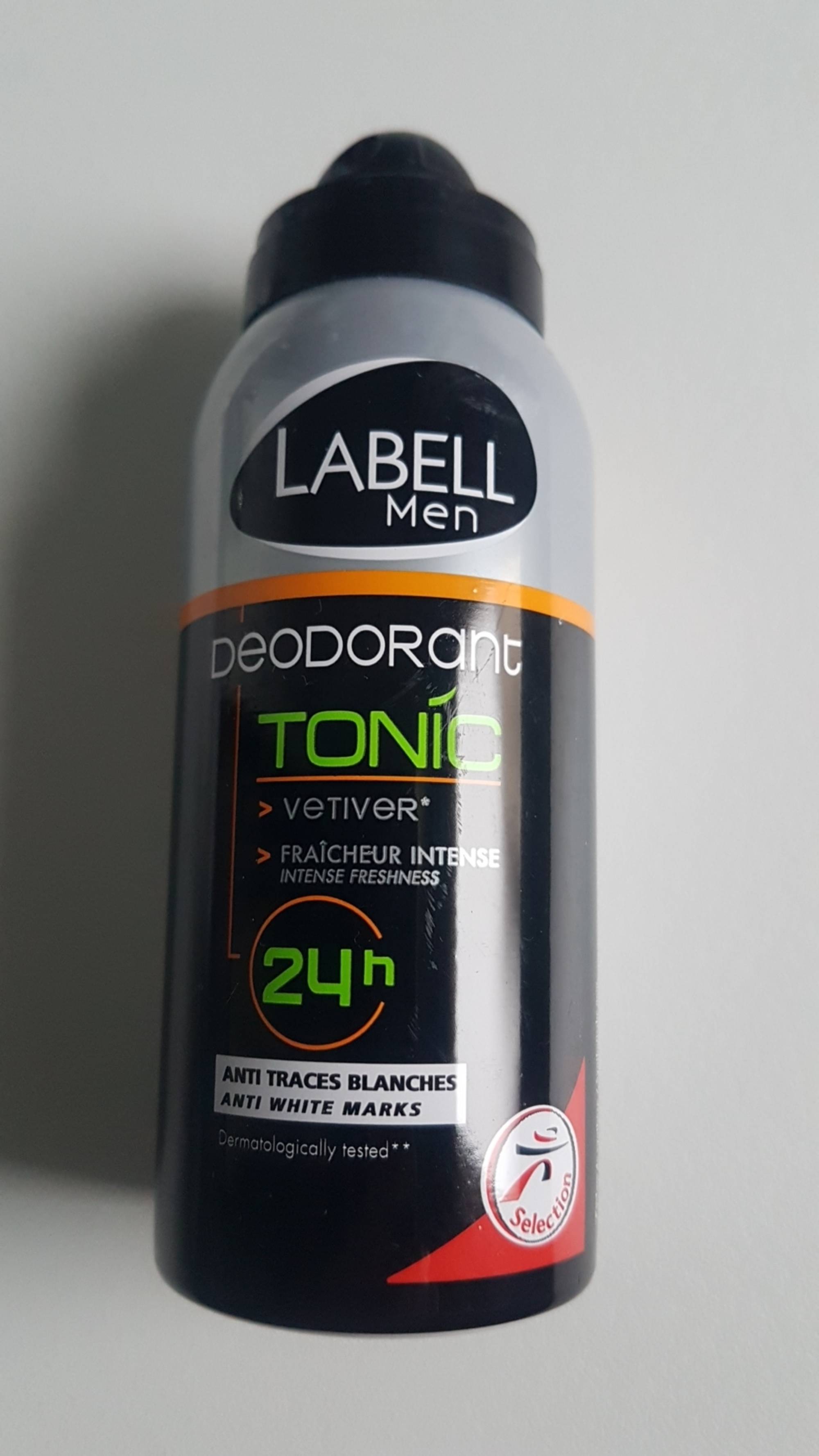 LABELL - Men tonic - Déodorant vétiver fraîcheur intense 24h