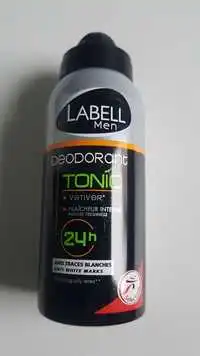 LABELL - Men tonic - Déodorant vétiver fraîcheur intense 24h