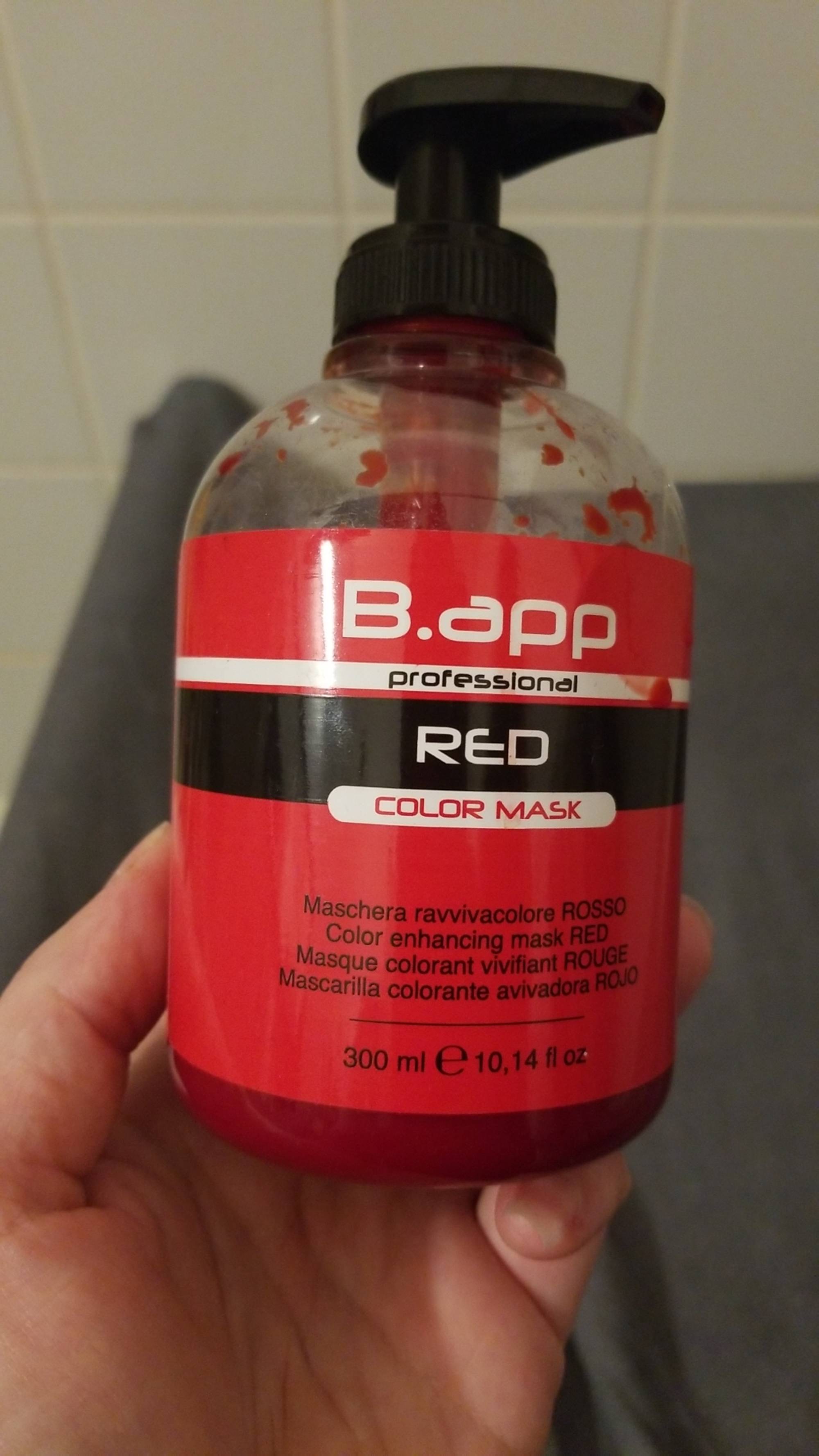 B.APP - Red color mask - Masque colorant vivifiant rouge