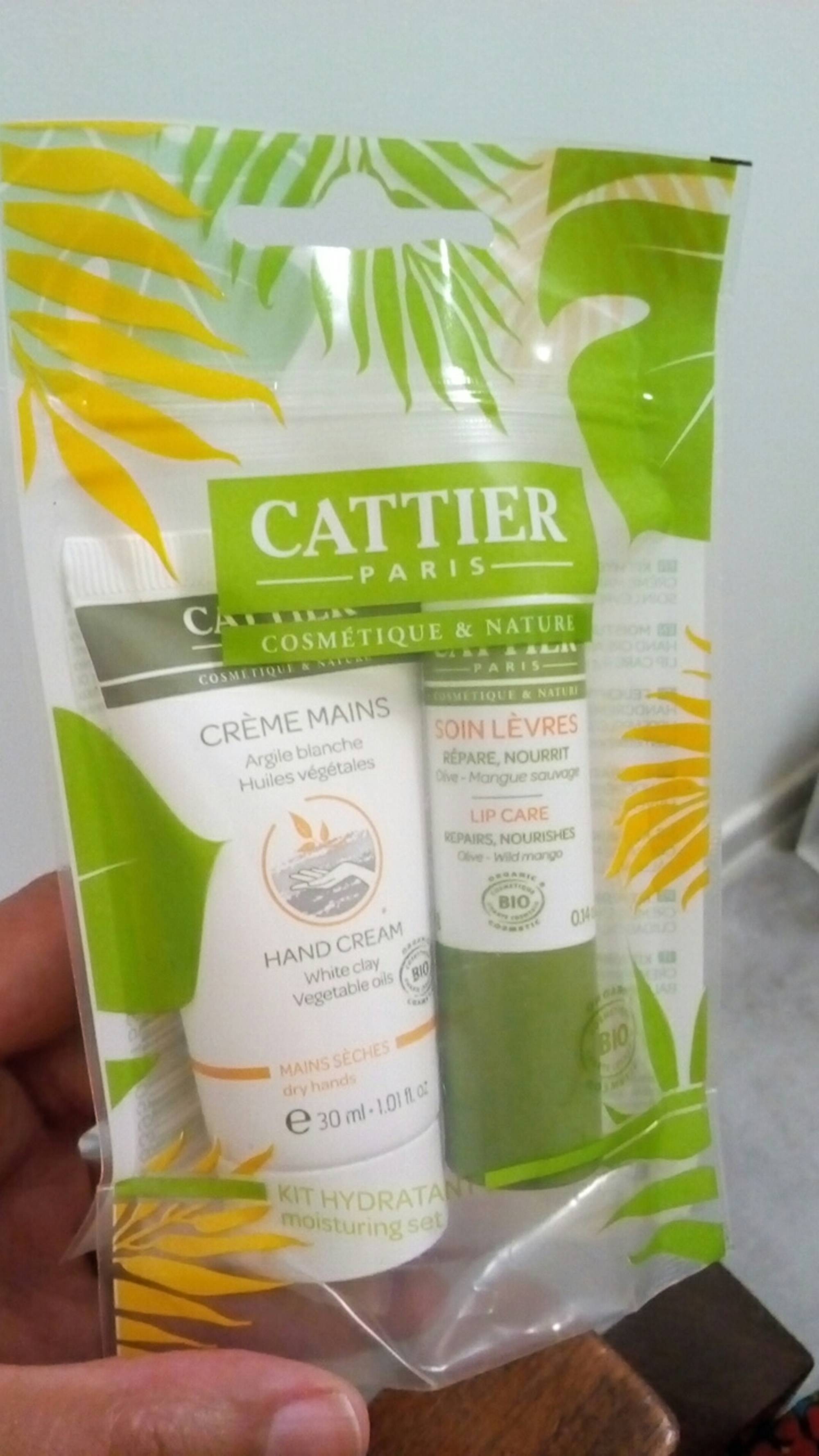 CATTIER - Kit hydratant - Crème mains + soin lèvres