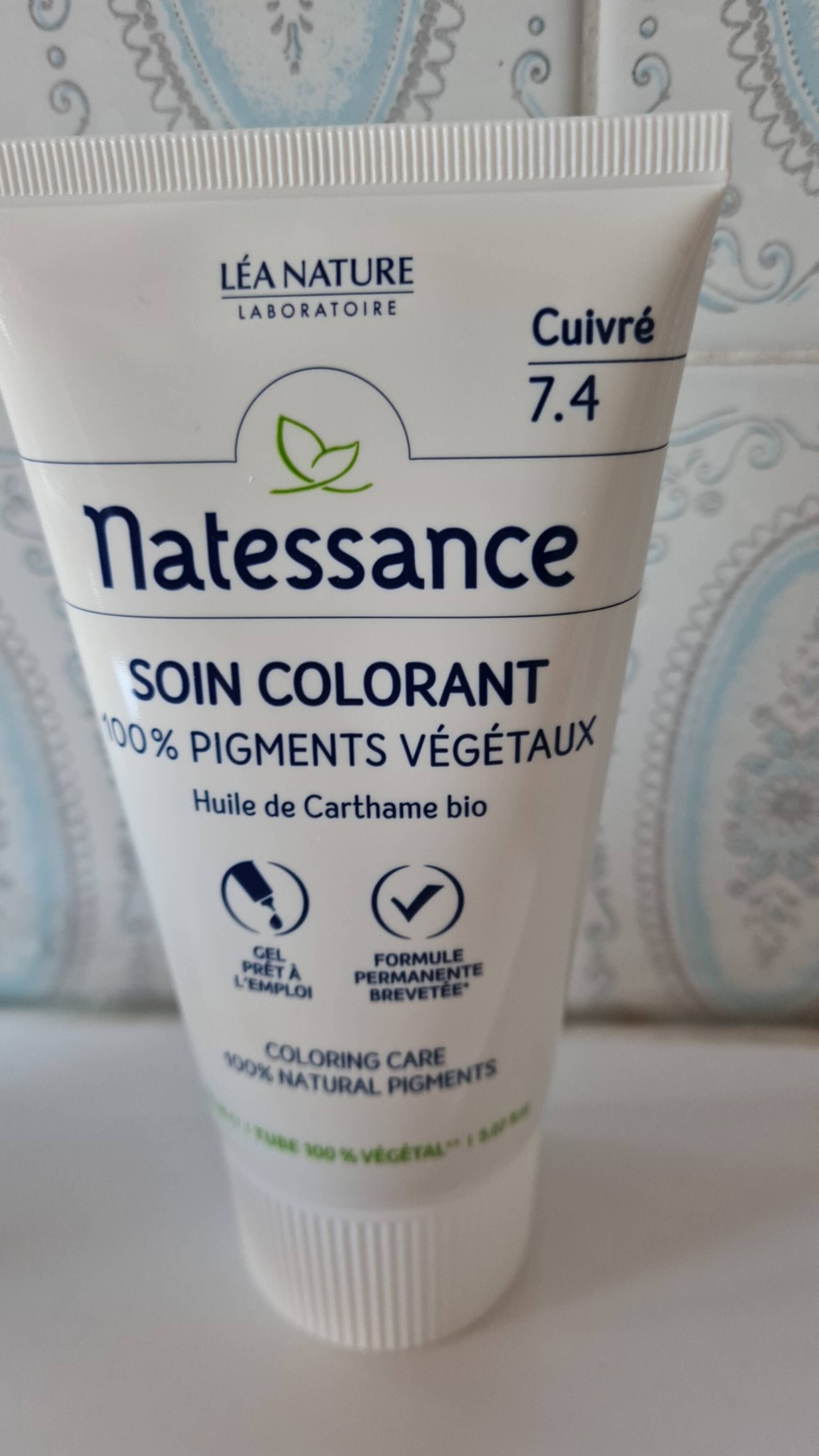 NATESSANCE - Soin colorant - 100% pigments végétaux Cuivré 7.4