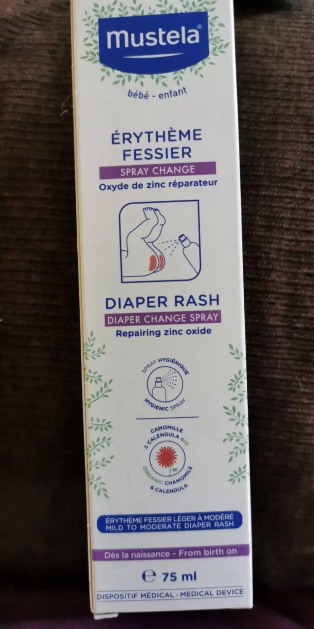 MUSTELA - Érythème fessier - Spray change