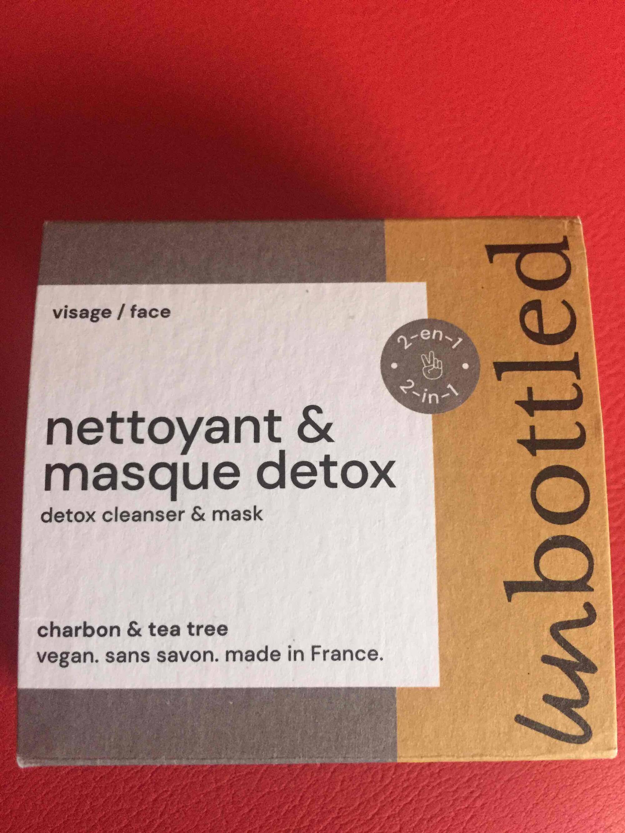 UN BOTTLED - Nettoyant & masque detox