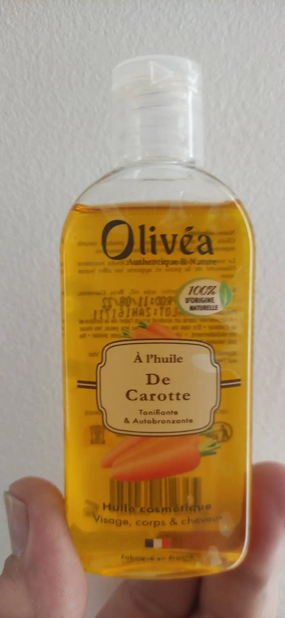OLIVÉA - Huile de carotte - Huile cosmétique