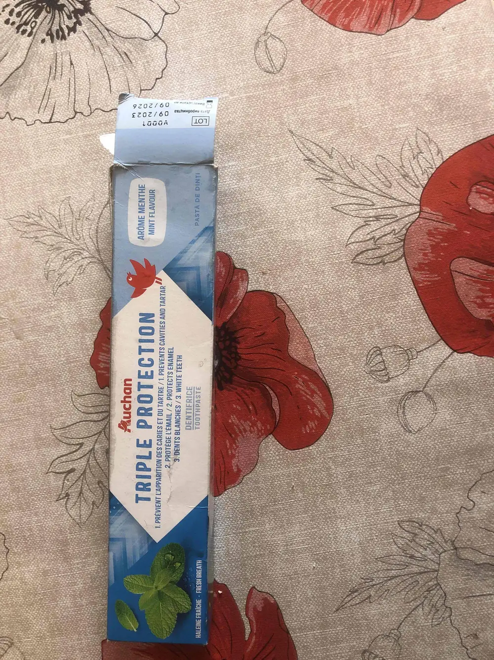 AUCHAN - Triple protection - Dentifrice arôme menthe