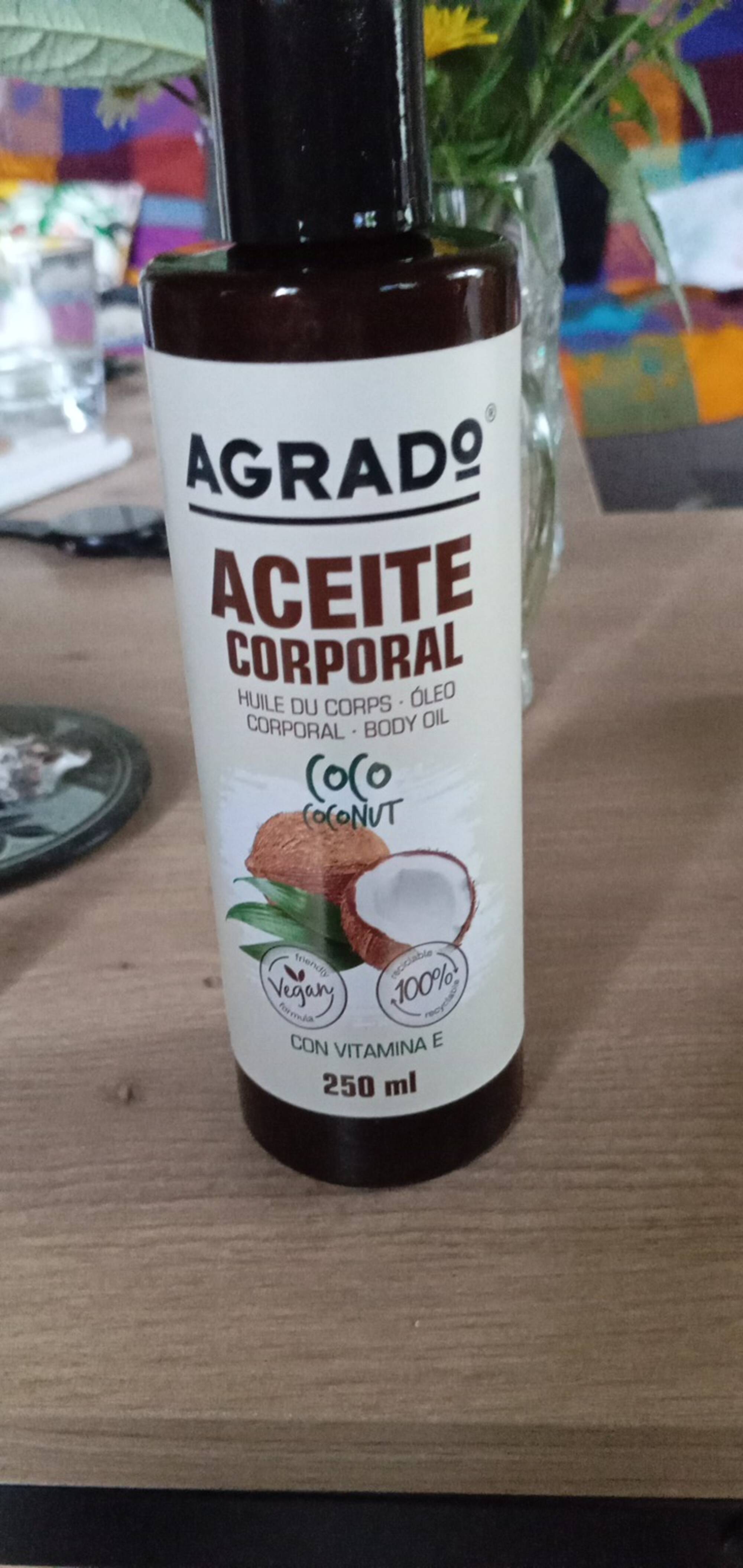 AGRADO - Huile du corps coco