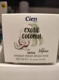 CIEN - Exotic coconut detox - Masque visage argile rose
