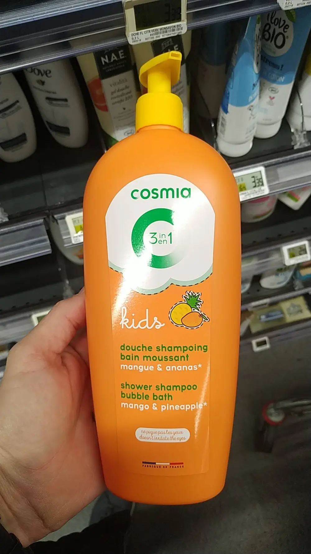 COSMIA - Kids - Douche shampoing bain moussant 3 en 1