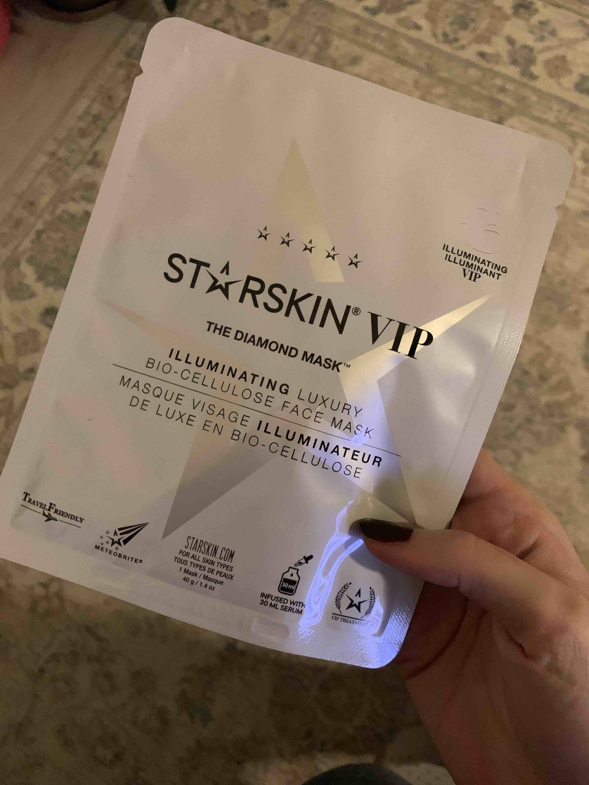 STARSKIN - Masque visage illuminateur de luxe en bio cellulose