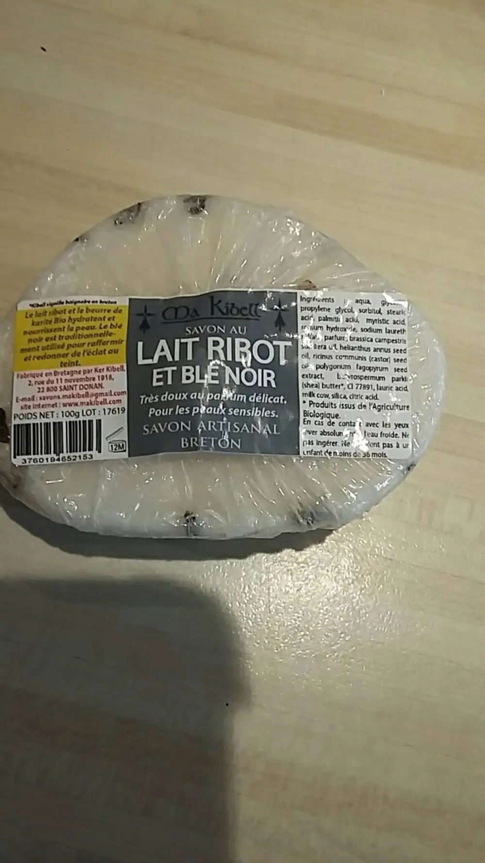 MA KIBELL - Savon lait ribot et blé noir