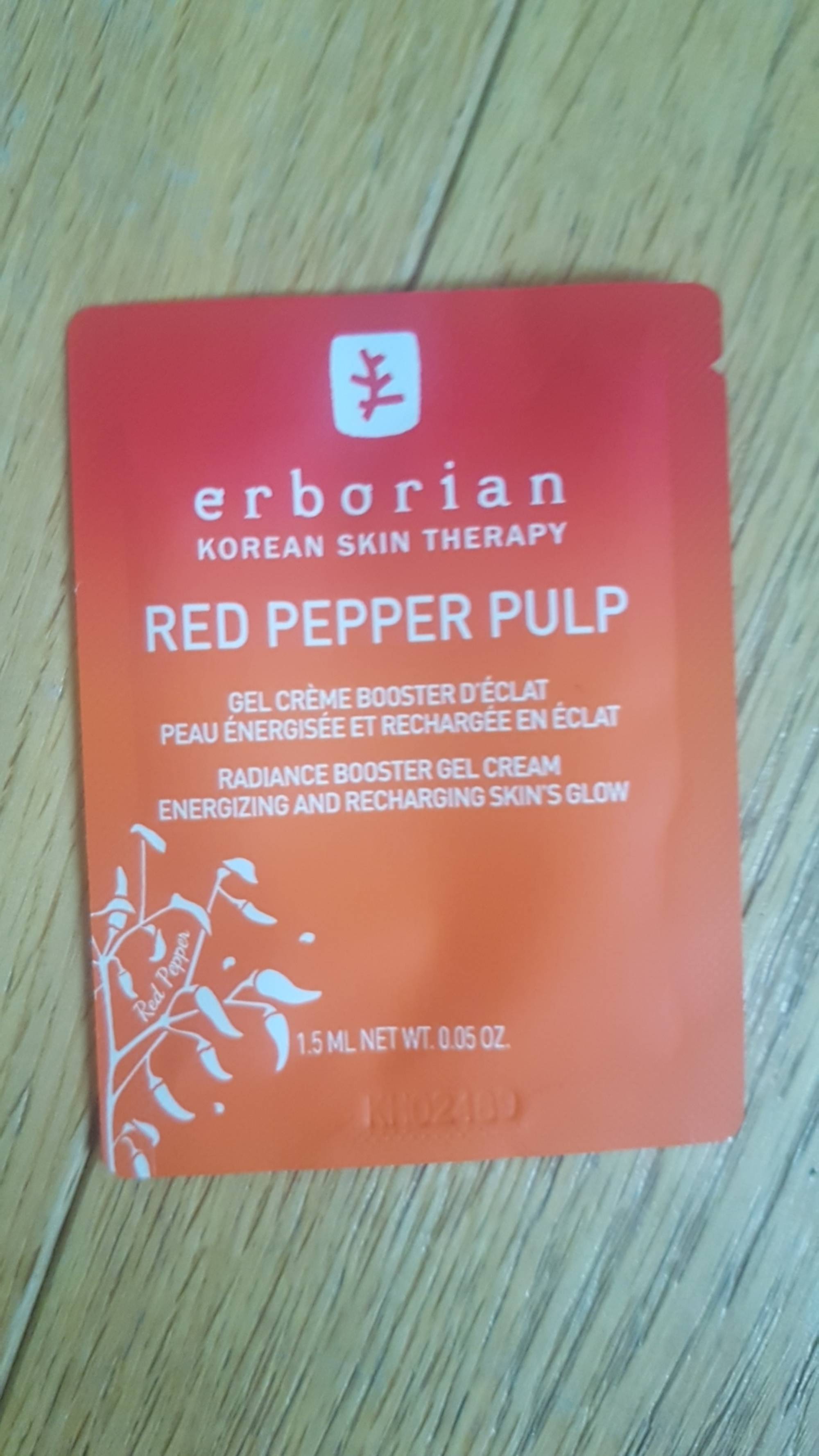 ERBORIAN - Red pepper pulp - Gel crème booster d'éclat 