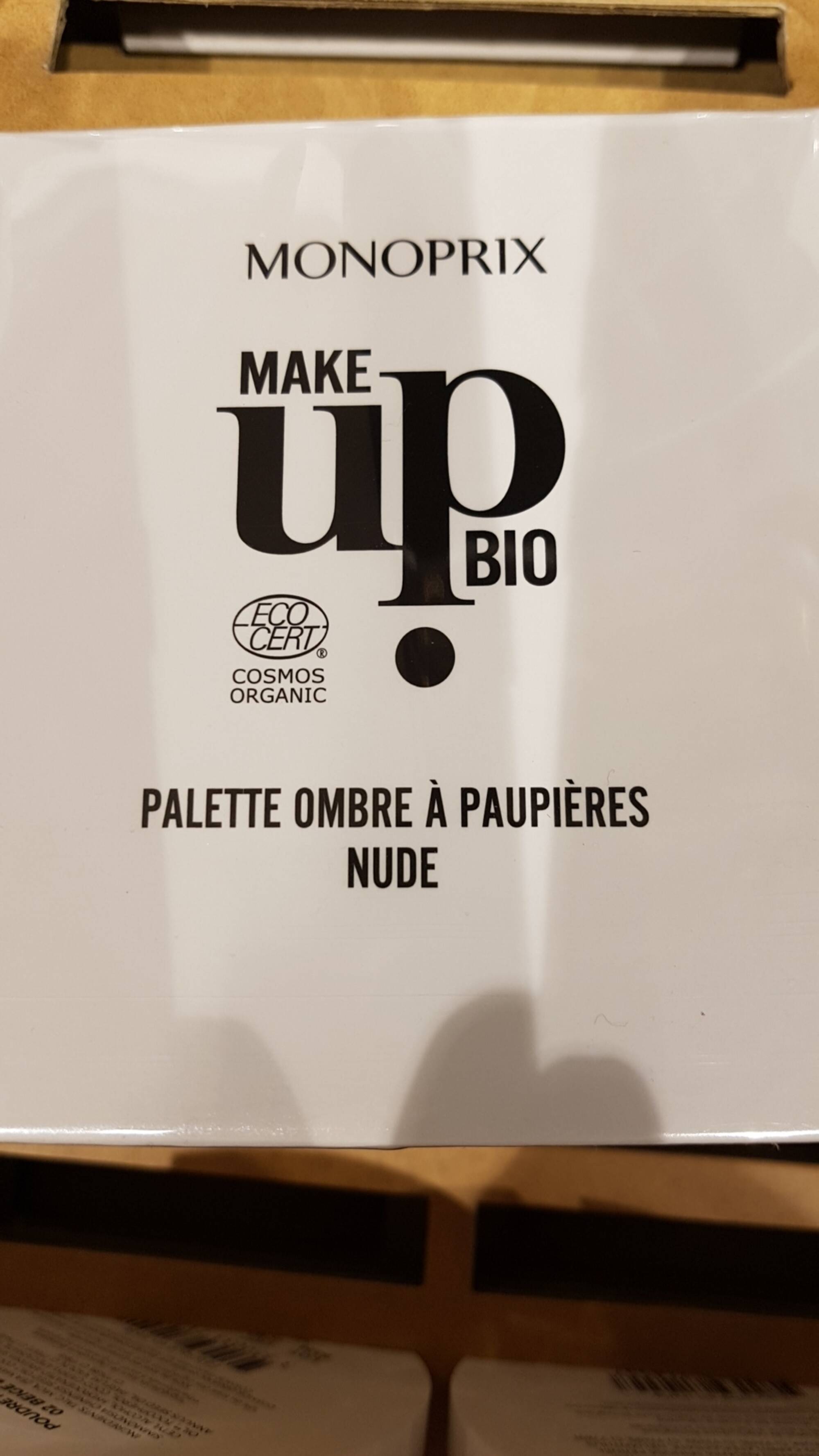 MONOPRIX - Make up bio - Palette ombre à paupières Nude