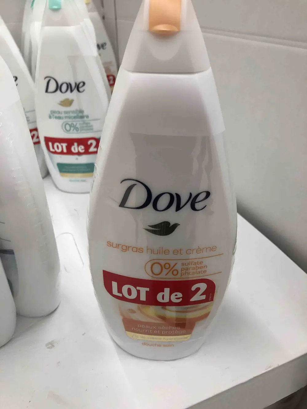 DOVE - Surgras huile et crème - Douche soin