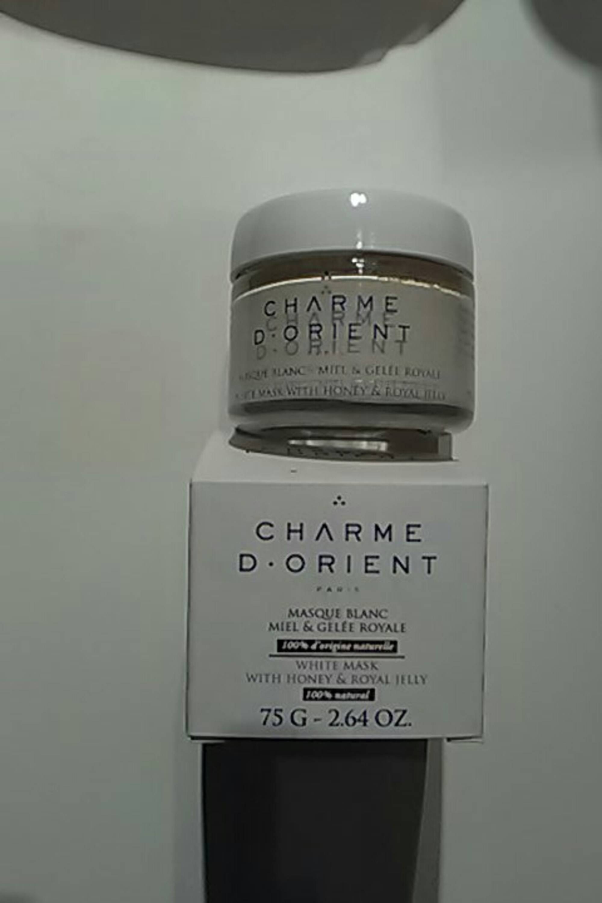 CHARME D'ORIENT - Miel & Gelée royale - Masque blanc