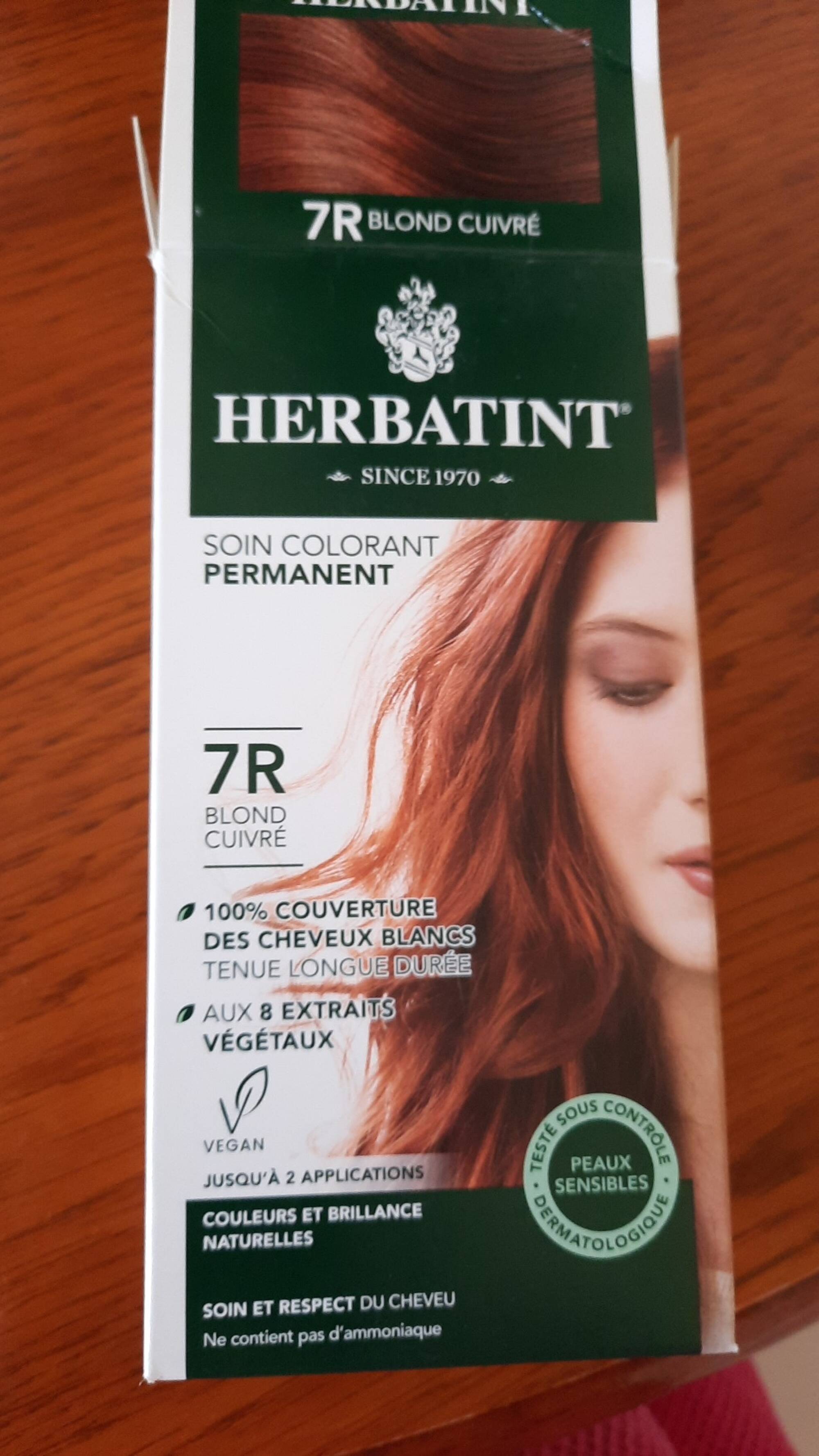 HERBATINT - Soin colorant permanent 7R blond cuivré