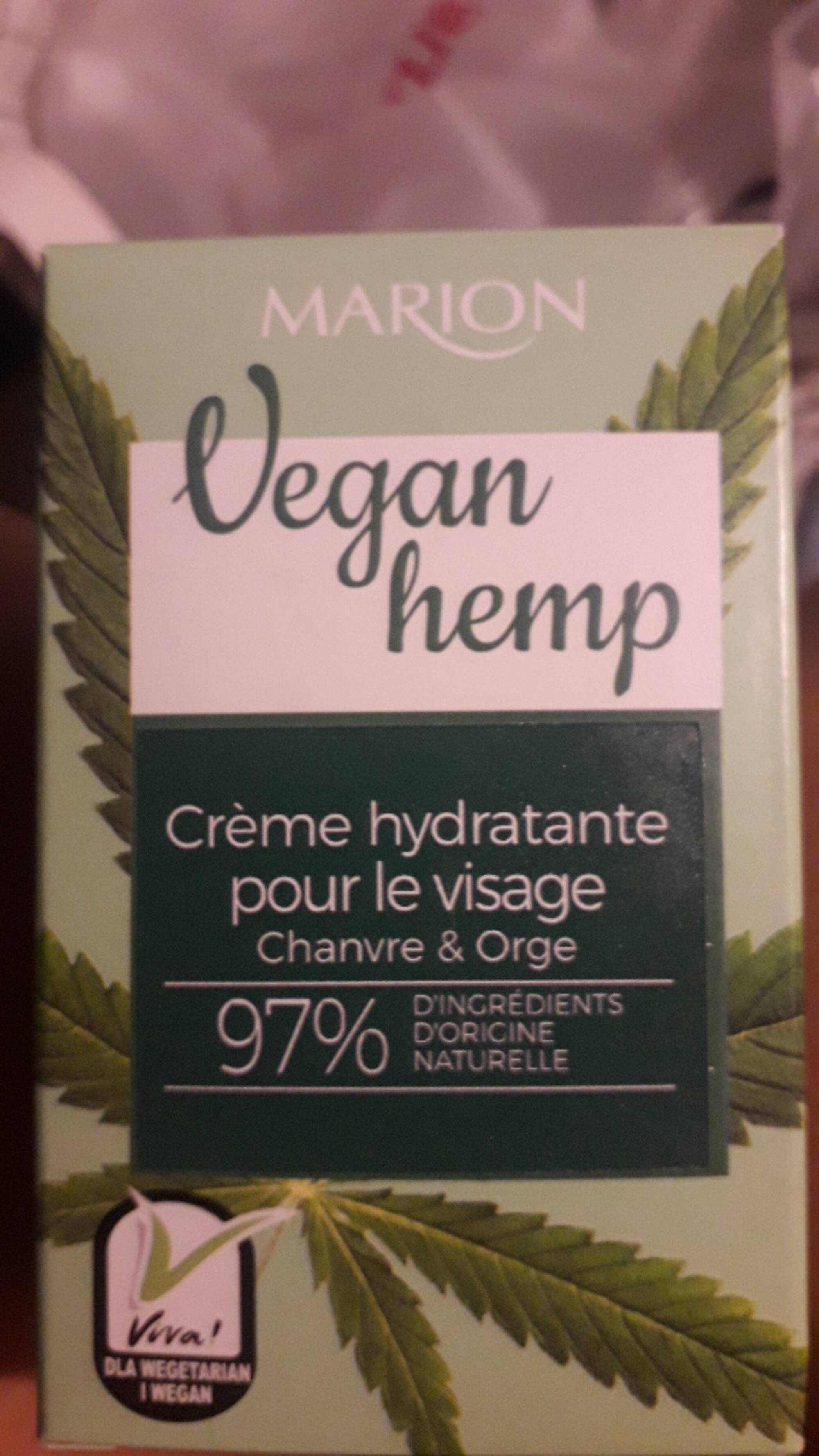 MARION - Vegan hemp - Crème hydratante pour le visage